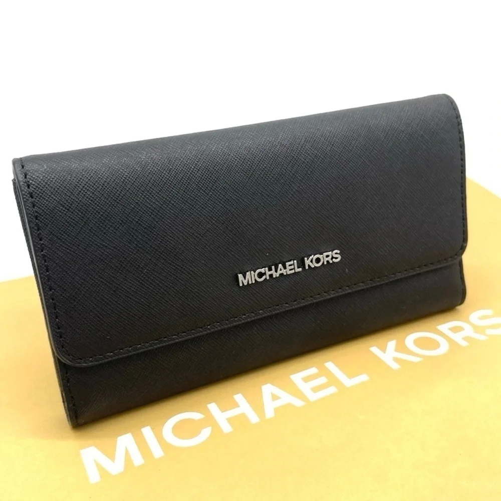 Michael Kors Large Trifold Wallet Black (NWT) - Picture 4 of 7
